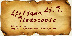 Ljiljana Tiodorović vizit kartica